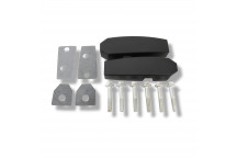 Aluminium Windscreen Bracket Pair Black – Def 86-16