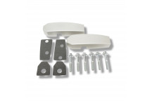 Aluminium Windscreen Bracket Pair Silver – Def 86-16