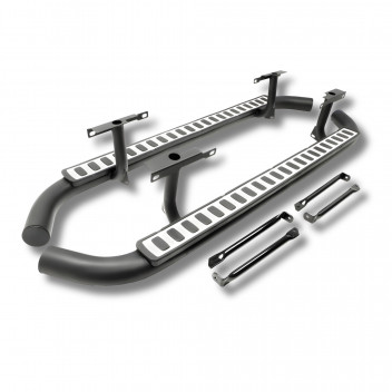 Running Board/Steps 110 (Black & Silver)