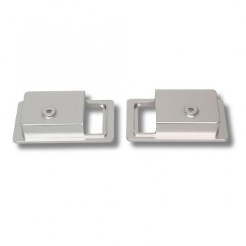 Bezel Door Interior Handle DEF Silver Aluminium (Pair)